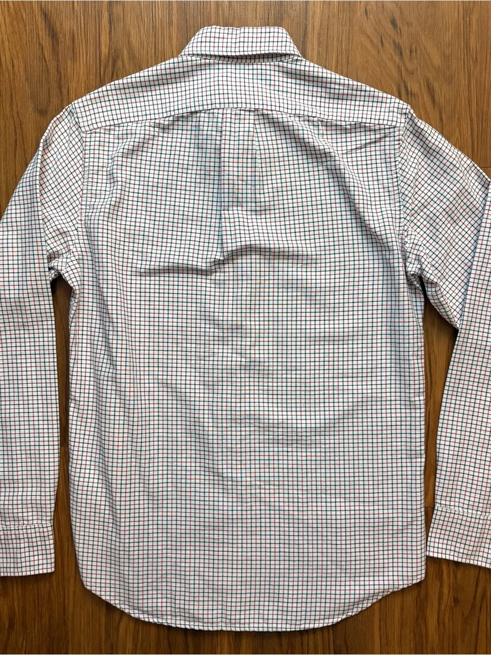 J Crew Shirt Red Black Stripes Button Up Long Sleeve Mens Small Slim Fit Casual